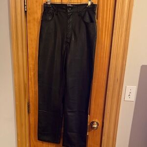 Abercrombie & Fitch Black High Rise Faux Black Pants